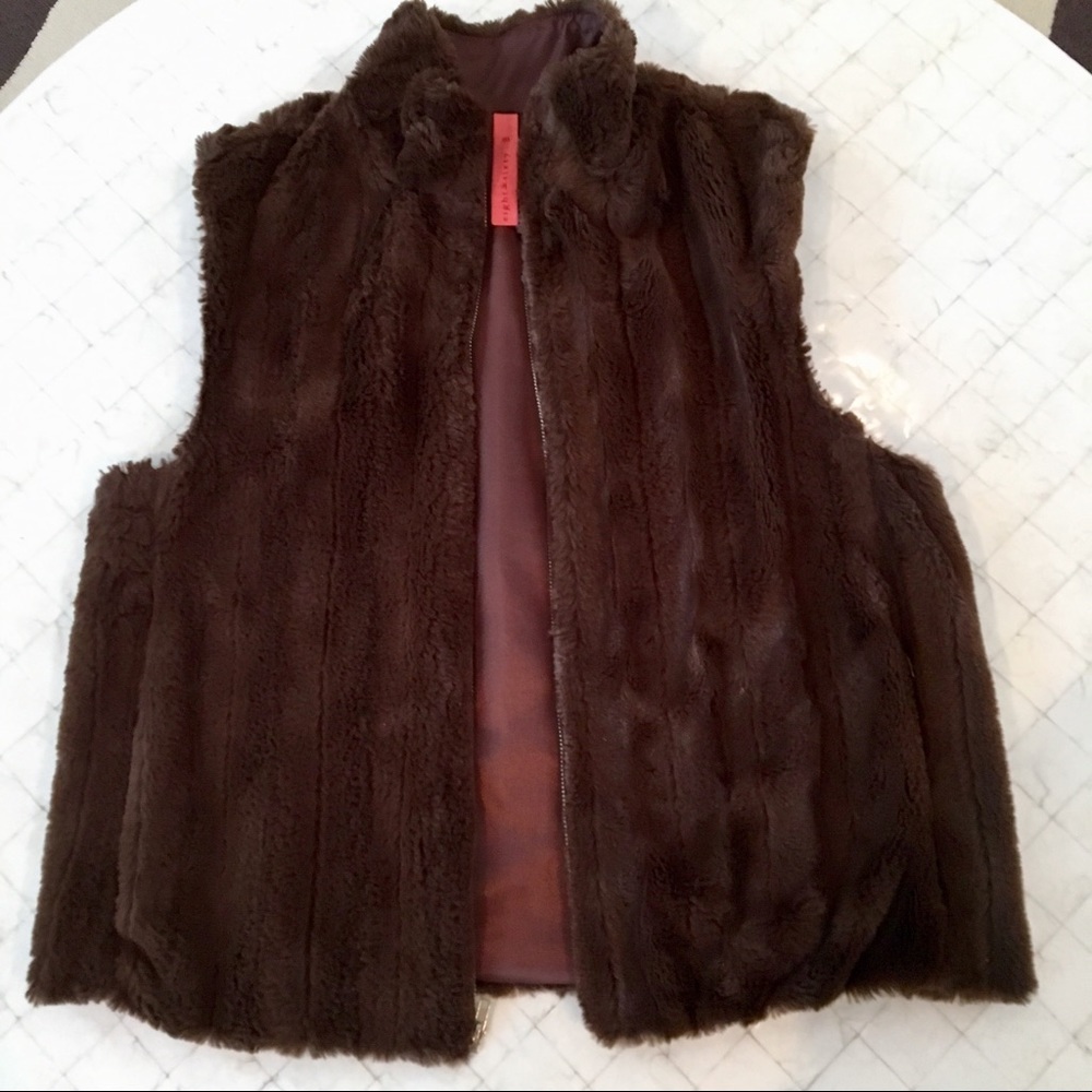 Faux fur mink vest